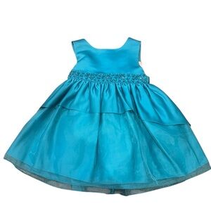 NWT My Princess Wear Elegant Blue Sleeveless Dress Size 18M